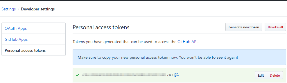 保存好token